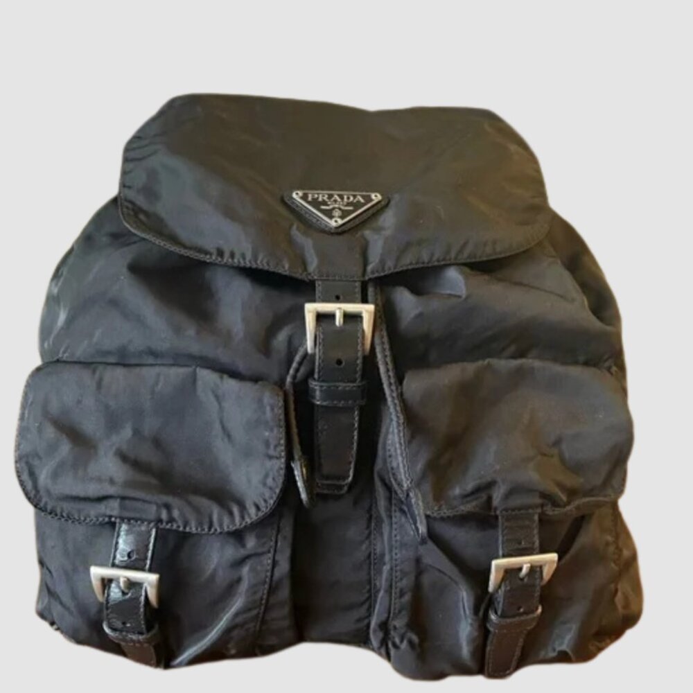 PRADA Milano Iconic Nylon Backpack | Black | Leather Trim | Made in Italy